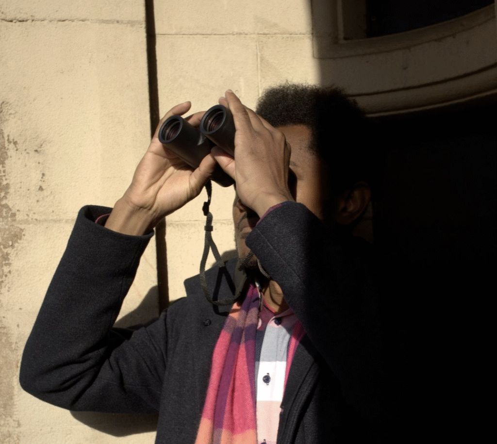 A man Birding in Edinburgh